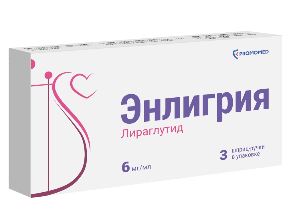 ЭНЛИГРИЯ Р-Р П/К 6МГ/МЛ ШПРИЦ-РУЧКА №3