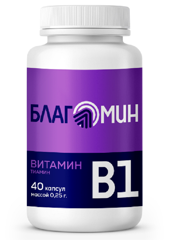 БЛАГОМИН ВИТАМИН В1 ТИАМИН КАПС №40 БАД