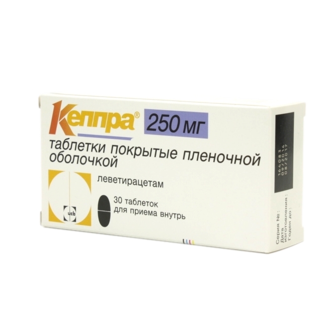 КЕППРА ТАБ П/О 250МГ №30
