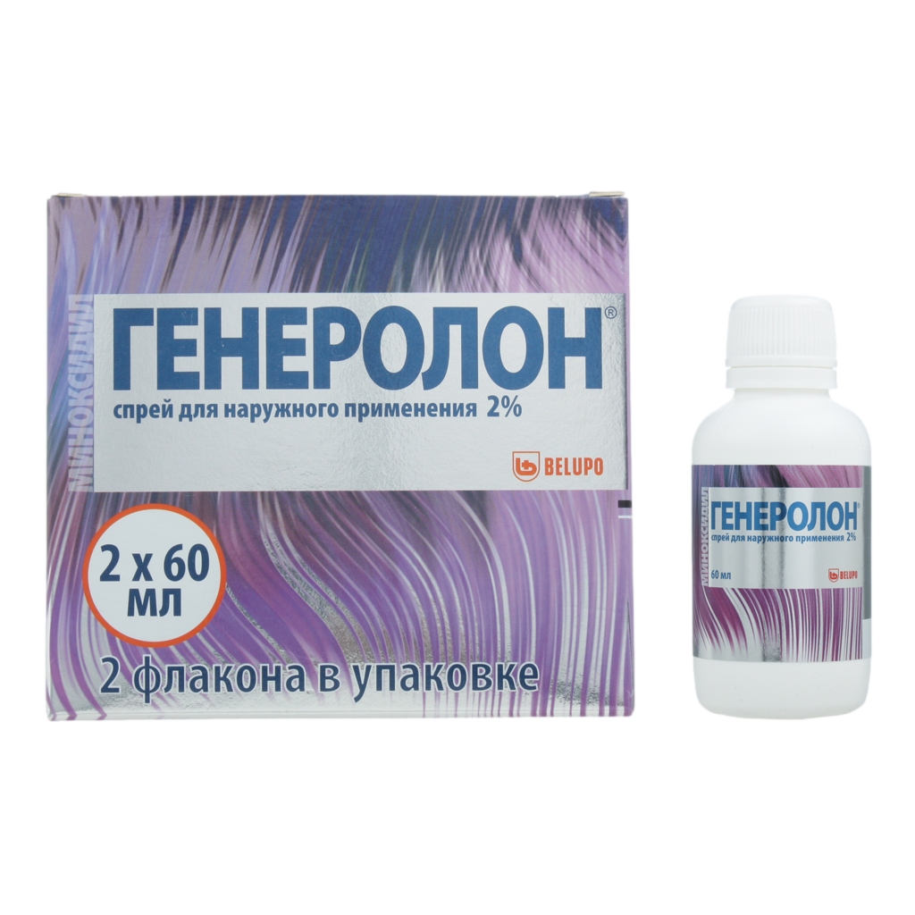 ГЕНЕРОЛОН СПРЕЙ НАРУЖ 2% ФЛ 60МЛ 1+1