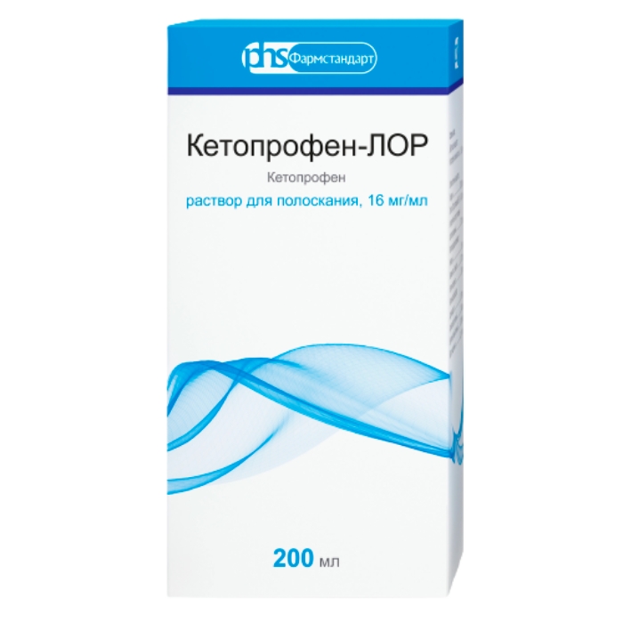 КЕТОПРОФЕН-ЛOP Р-Р Д/ПОЛОСКАНИЯ 16МГ/МЛ ФЛ 200МЛ