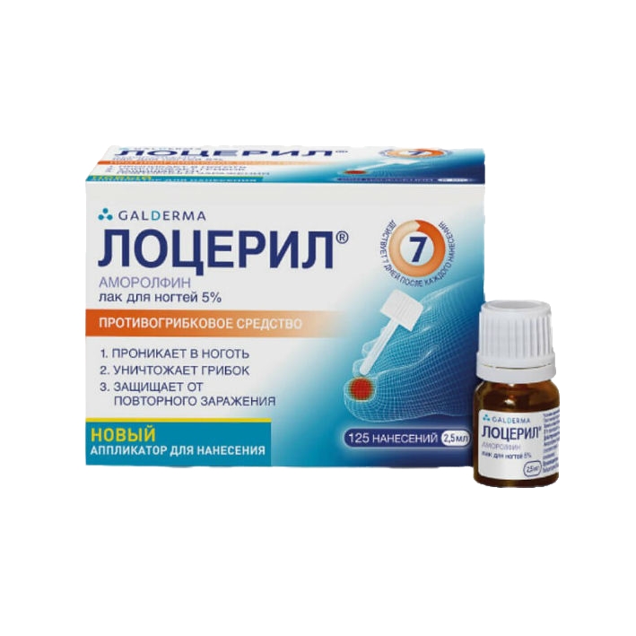 ЛОЦЕРИЛ Р-Р НАРУЖ ЛАК 5% 2,5МЛ