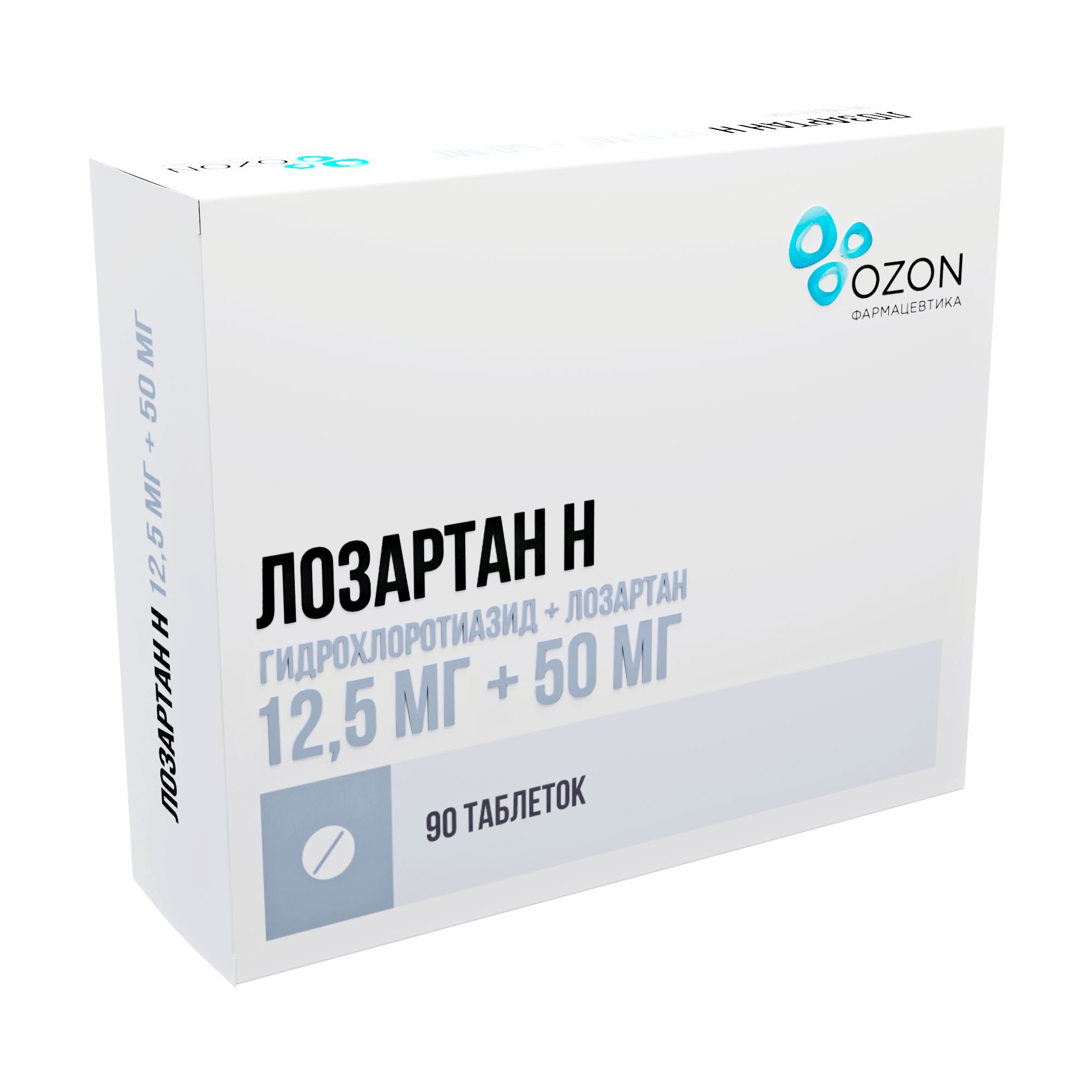 ЛОЗАРТАН-Н ТАБ П/П/О 50МГ+12,5МГ №90