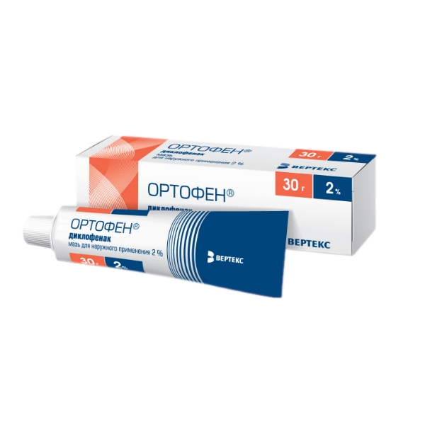 ОРТОФЕНА МАЗЬ Д/НАРУЖ 2% 30Г ТУБА