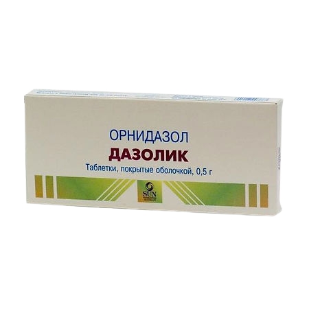 ДАЗОЛИК ТАБ П/О 500МГ №10